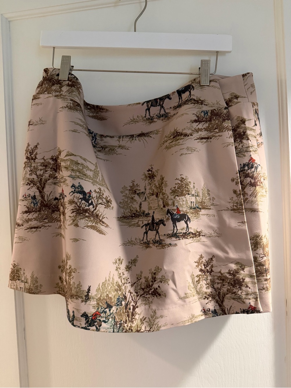 Hill House Pink Toile Print Skater Skirt